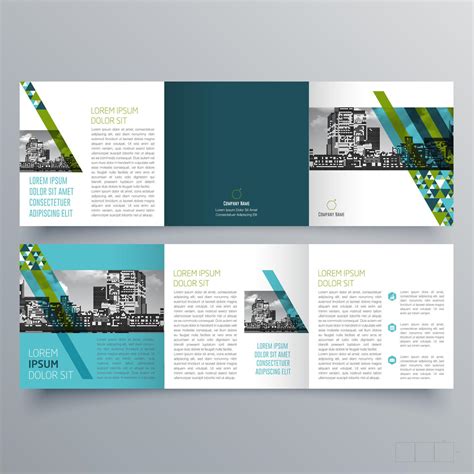 Tri Fold Brochure Template Minimalistic Geometric Design For Corporate