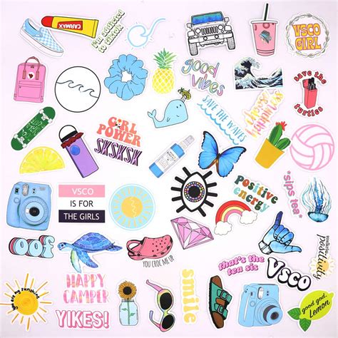 100 Pink Vsco Stickers Aesthetic Stickers Cute Stickers Laptop Stickers Vinyl Stickers