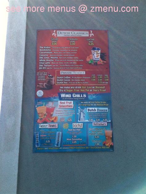 Menu At Dutch Bros Coffee Pub And Bar Crescent City