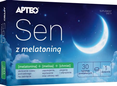 Sen Z Melatonin Apteo Tabletek Leki I Suplementy Uk Ad Nerwowy