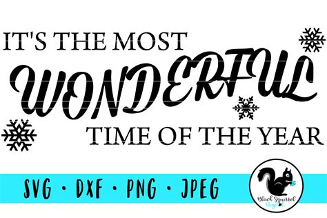 Its The Most Wonderful Time Of The Year Svg With Snowflakes 384526