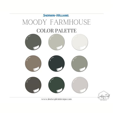 Moody Farmhouse Color Palette Sherwin Williams Dark Paint Color Palette