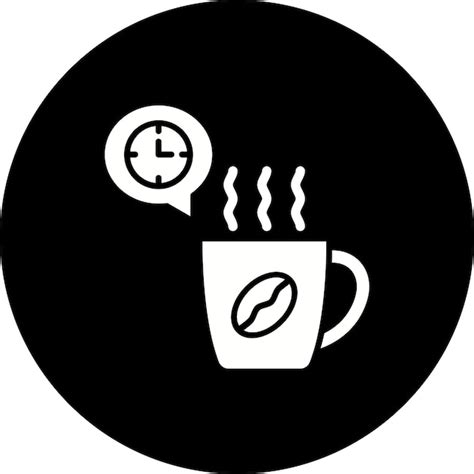 El Icono De La Hora Del Caf Vector Premium