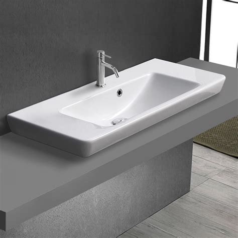 CeraStyle 068300-U/D Bathroom Sink, Porto | Nameek's