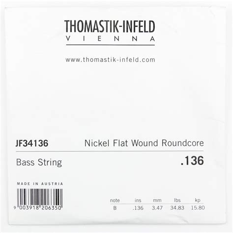 Thomastik Infeld Jazz Flatwound Single Bass String 136 Long Scale Lo Strings Direct