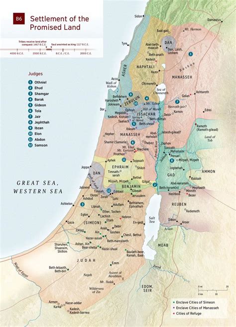 Map The Promised Land And Each City Of Refuge NWT Study Bible Bible