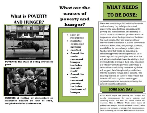 The Fight To End Poverty And Hunger Brochure