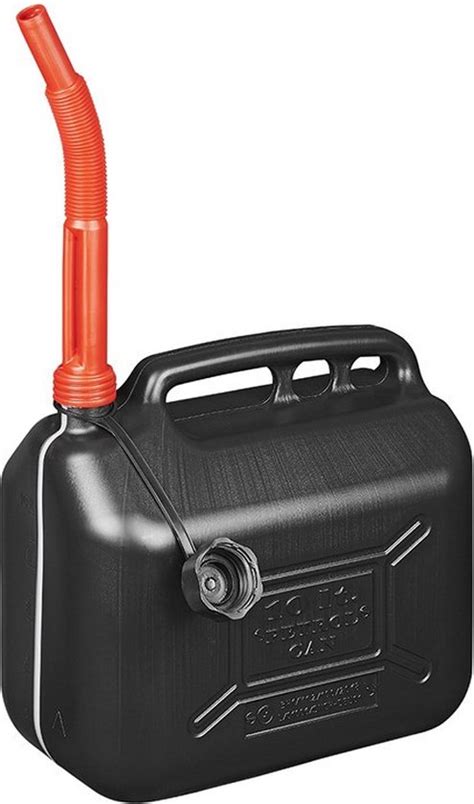 Zwarte Jerrycan Watertank Benzinetank 10 Liter Voor Water En Benzine