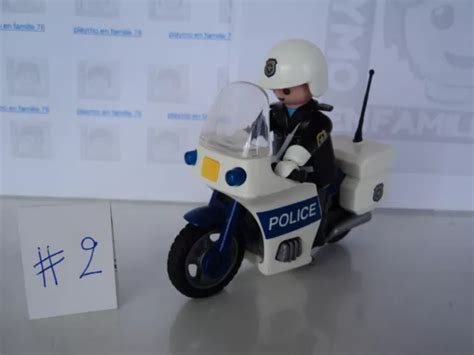 Playmobil Vintage City Action Police Moto Policier Motard Set De