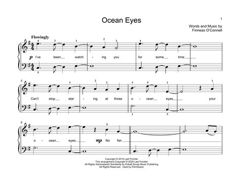 Billie Eilish Ocean Eyes Sheet Music