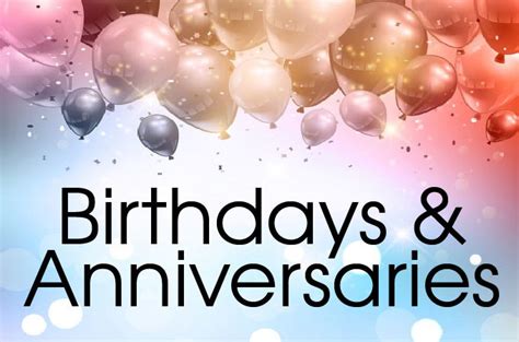 Birthdays And Anniversaries Ntv