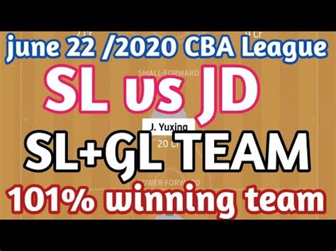 SL Vs JD Dream11 Team Prediction CBA League 2020 YouTube