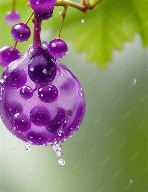 Premium Photo Focus Shot Of Kyoho Grape And Water Drop On Cozy