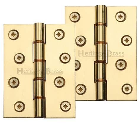 Heritage Brass 4 Inch Heavier Duty Double Phosphor Washered Butt Hinges Polished Brass Sold