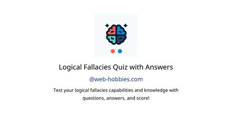 Logical Fallacies Quiz With Answers GPTs Features And Functions