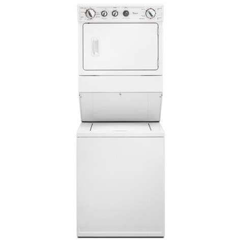 Whirlpool Electric Stacked Laundry Center With 25 Cu Ft Washer And 59