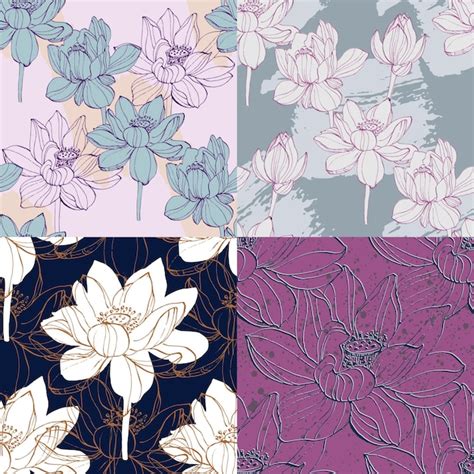 Premium Vector Lily Seamless Pattern