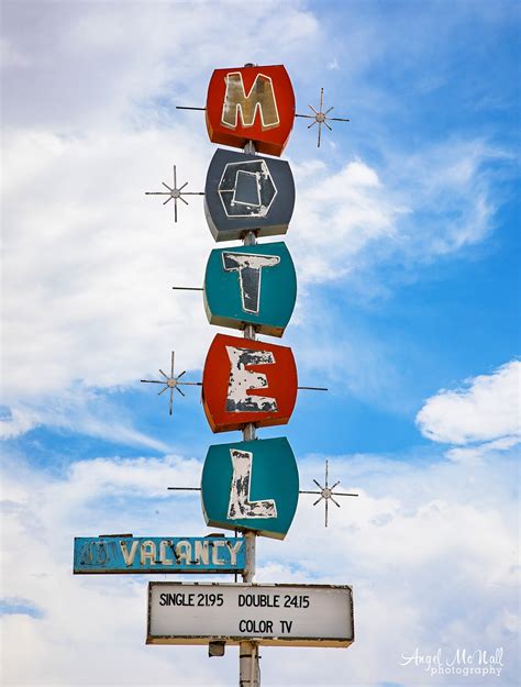 Retro Motel Sign Print Vintage Motel Retro Wall Decor Mid - Etsy