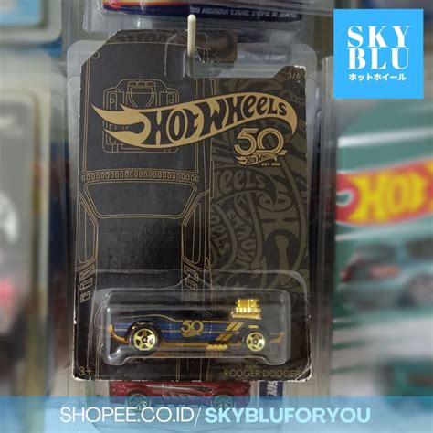 Jual HOT WHEELS RODGER DODGER BLACK GOLD 50TH EDITION Shopee Indonesia