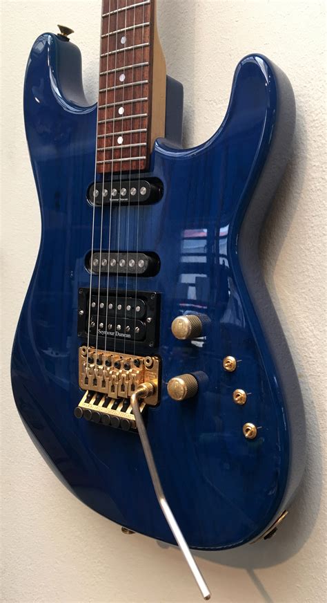 Charvel San Dimas 1991 Transparent Blue Guitar For Sale Musik Utan Gränser