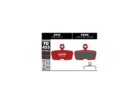 Galfer Sram Avid Code Db Wet Weather Disc Brake Pads Red