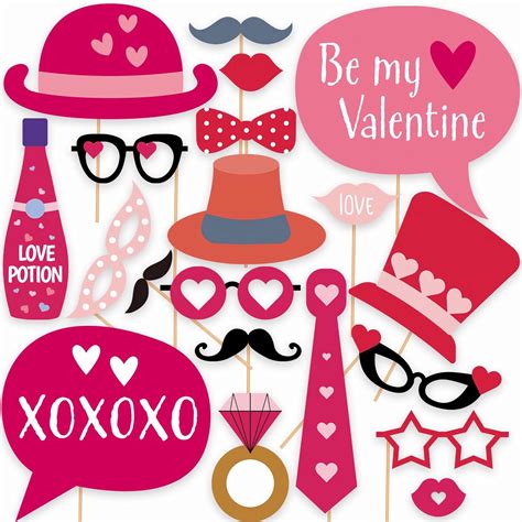 Valentines Day Photo Booth Props Konsait Pink Valentines