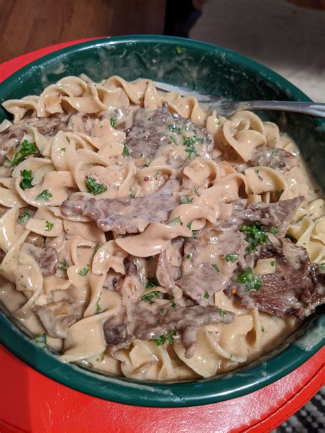 Homemade beef stroganoff! : r/tonightsdinner