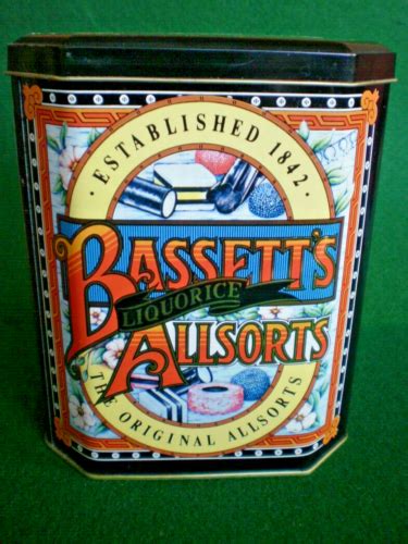 Vintage Bassetts Licorice Tin Empty 1990 Candy Collectible