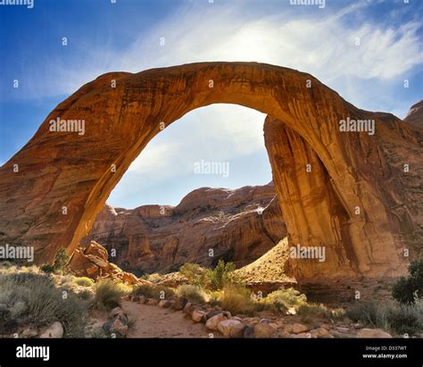 Usa Utah Lake Powell Rainbow Bridge National Monument Rainbow