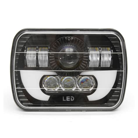 Oms X Inch H Hi Low Beam Square Led Headlights Lamp Drl Light For