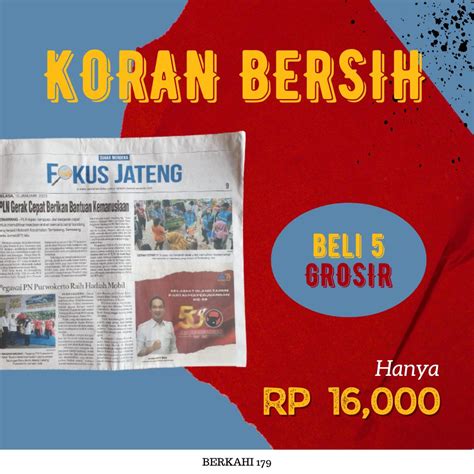 Jual Koran Bekas 1KG Kertas Bekas Koran Bersih Koran Lokal Kertas