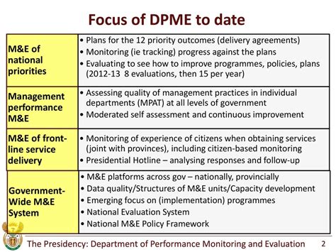 Department Of Performance Monitoring And Evaluation Ppt Download