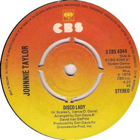 Johnnie Taylor - Disco Lady (1976, Push-Out Centre, Vinyl) | Discogs