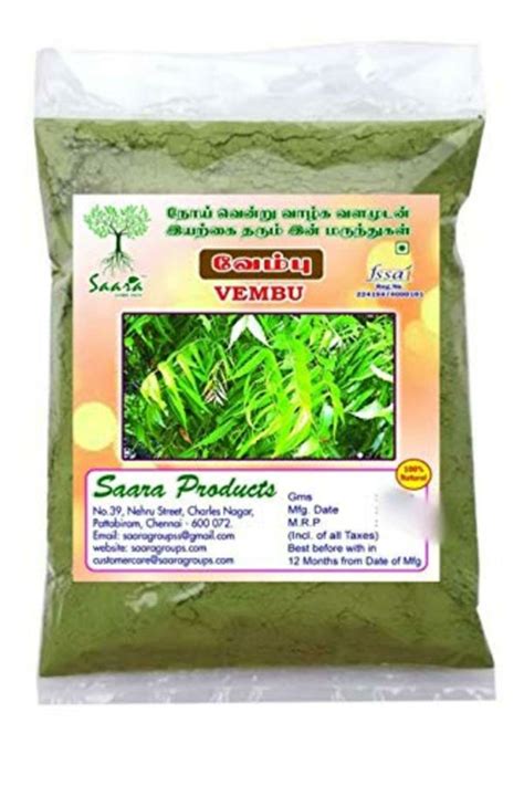 Saara Herbal Fresh Neem Leaves Powder Face Pack For Pimples Skin And