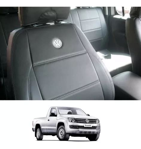 Capa Banco Couro Ecológico Courvin Vw Amarok Cabine Simples