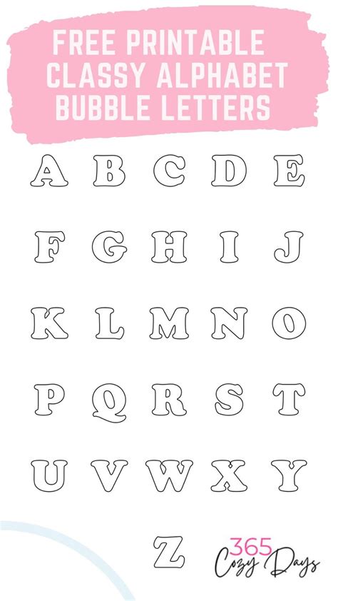 Free Printable Bubble Letters Classy Alphabet In Bubble Letters Artofit