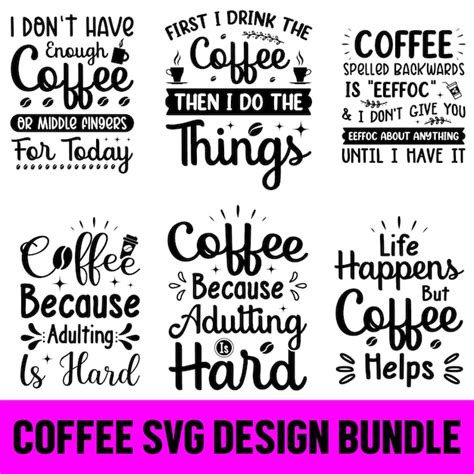 Koffie Svg Quotes Bundel Koffie Svg Mok Svg Mok Svg Bundel Koffie Quote