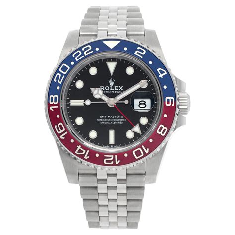 Rolex Stainless Steel Gmt Master Ii Pepsi Automatic Wristwatch Ref