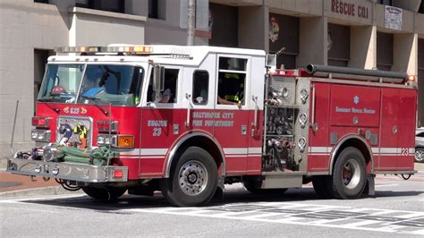 Baltimore City Fire Department Engine Responding Youtube