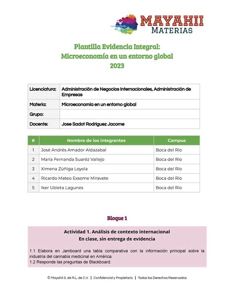 Copia De Plantilla Evidencia Integral Microeconom A Enero