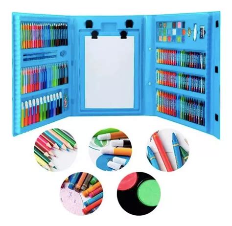 Set De Arte Ni Os Maleta Piezas Crayon Plumones Colores Env O Gratis