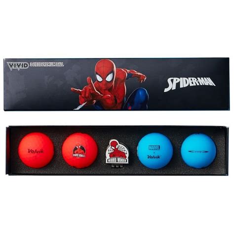 Volvik Vivid Marvel 20 Golf Ball T Set Spider Man Carls Golfland