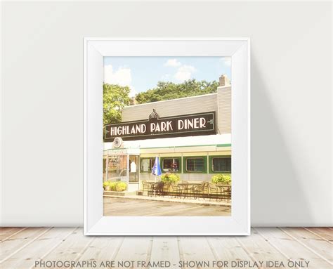 Diner Photography, Mid-century Modern Diner Photograph, Retro, Blue ...