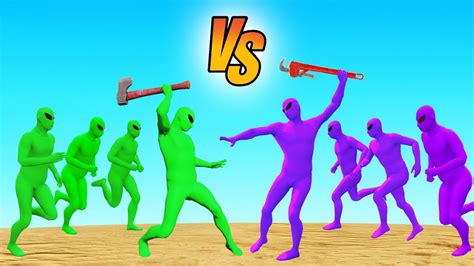 The Biggest Green Vs Purple Battle Ever Gta 5 Online Youtube