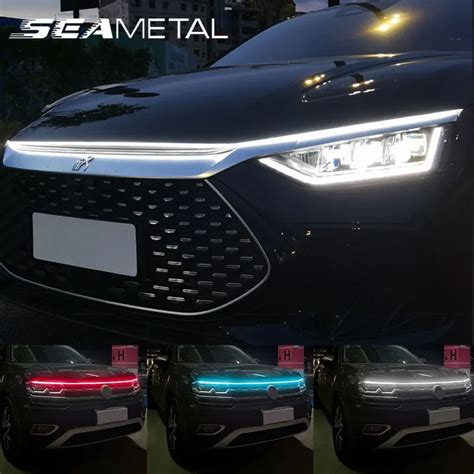 Seametal Car Hood Light Led Strip Dynamic Scan Start Up Hoodbeam Kits