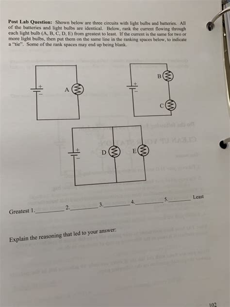 Solved Post Lab Question Shown Below Are Three Circuits Chegg