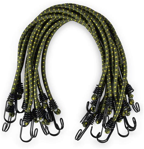 Bungee Cord Akamino 12 Pack Adjustable Bungee Cords With Metal Hooks