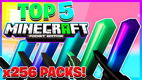 Top 5 Mcpe Pvp Texture Packs 256x Packs Minecraft Bedrock Youtube