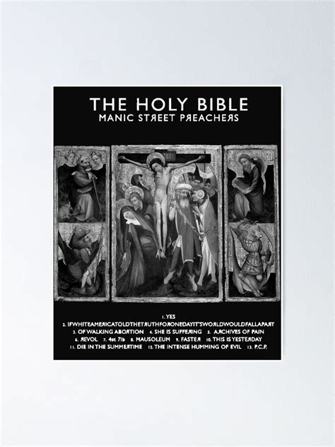 Manic Street Preachers Holy Bible Alt Cover Poster For Sale By Oldskoolhoolsa Redbubble