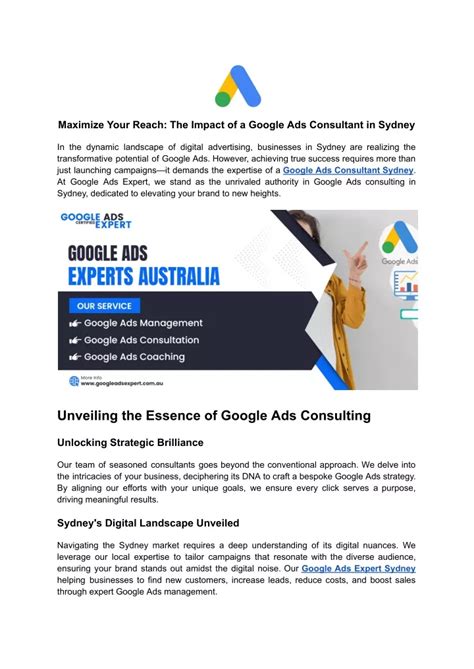 PPT Maximize Your Reach The Impact Of A Google Ads Consultant In